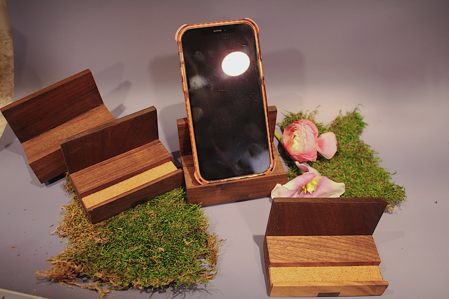 Walnut Phone Stand (Type 2)