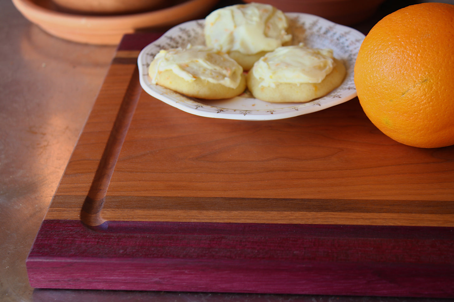 Cherry and Purple Heart Breadboard