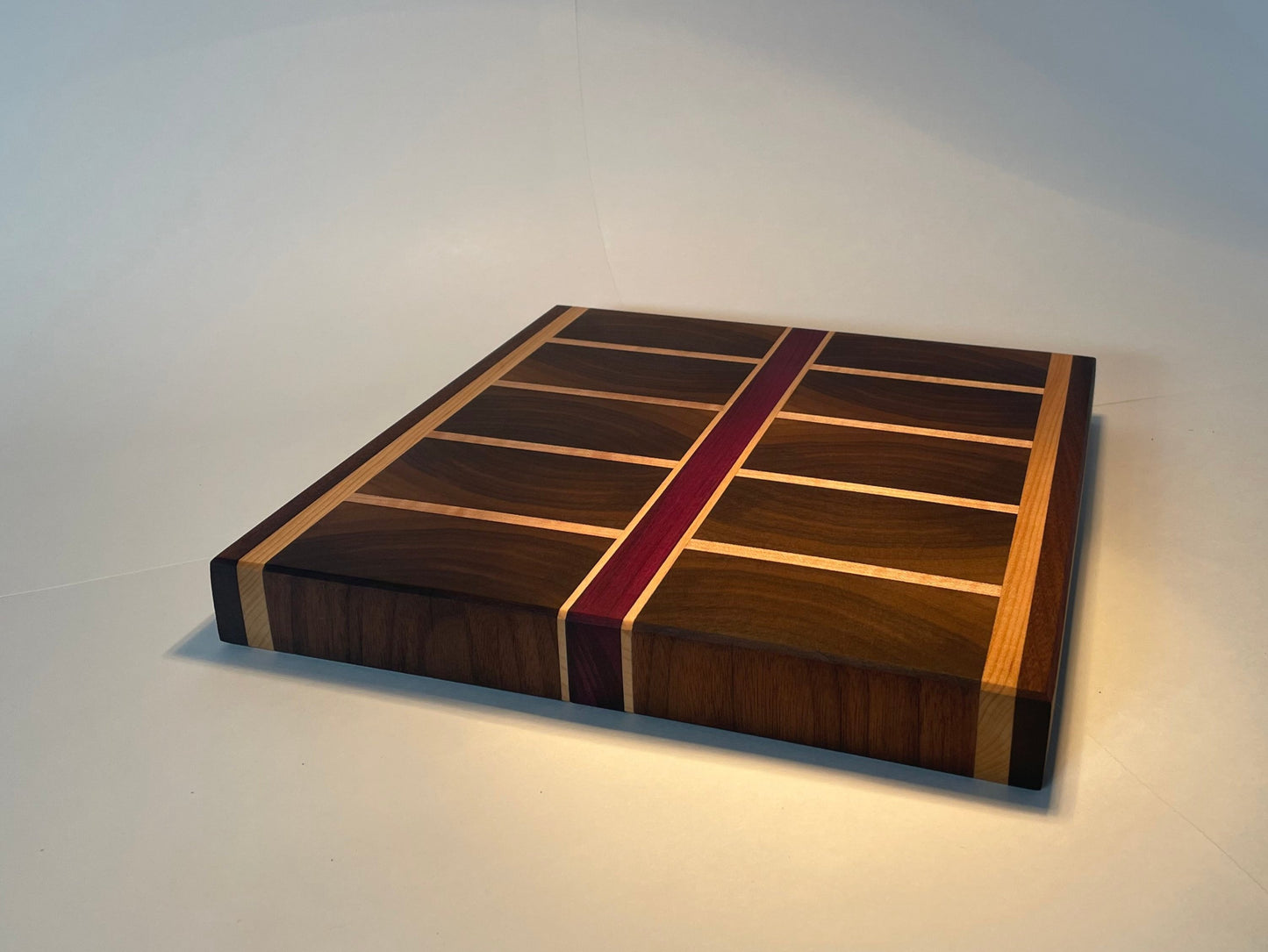 End Grain Cutting Board Purple Heart